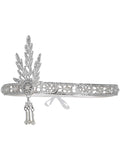 Flapper Headband, Silver Dress Loud