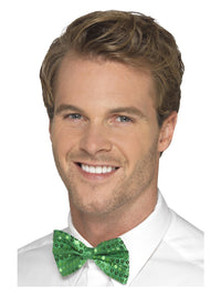 Sequin Bow Tie, Green Dress Loud