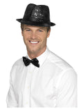 Sequin Trilby Hat, Black Dress Loud