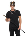 Voodoo Kit, with Feather Top Hat, Black Dress Loud