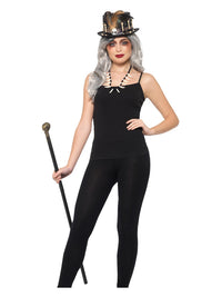 Voodoo Kit, with Feather Top Hat, Black Dress Loud