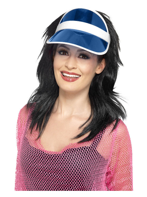 80s Sun Visor, Blue Dress Loud
