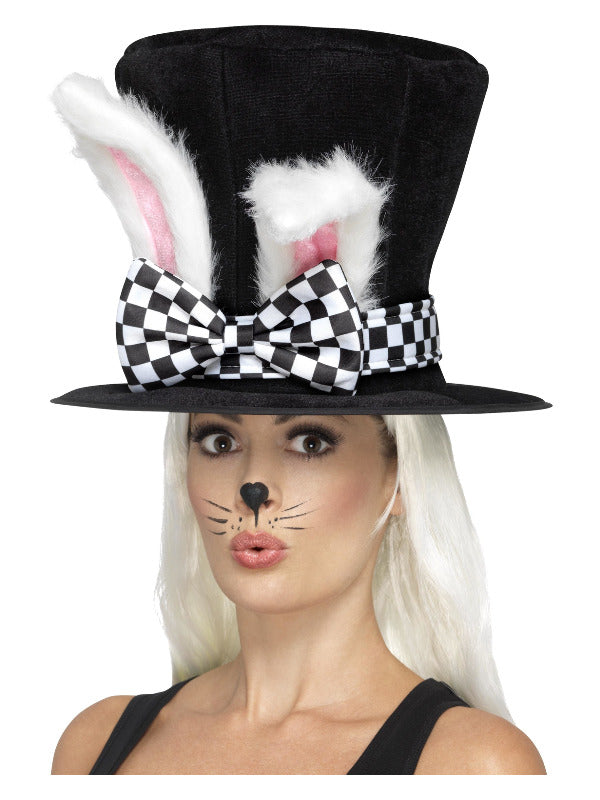 Tea Party March Hare Top Hat, Black & White Dress Loud