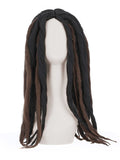 Deluxe Voodoo Dreadlock Wig, Brown & Black Dress Loud