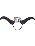 Demonic Queen Horns, on Headband, Black Dress Loud