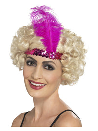 Flapper Headband, Pink Dress Loud
