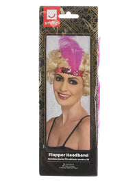 Flapper Headband, Pink Dress Loud