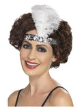 Flapper Headband, Silver Dress Loud