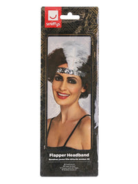 Flapper Headband, Silver Dress Loud