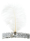 Flapper Headband, Silver Dress Loud