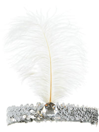 Flapper Headband, Silver Dress Loud