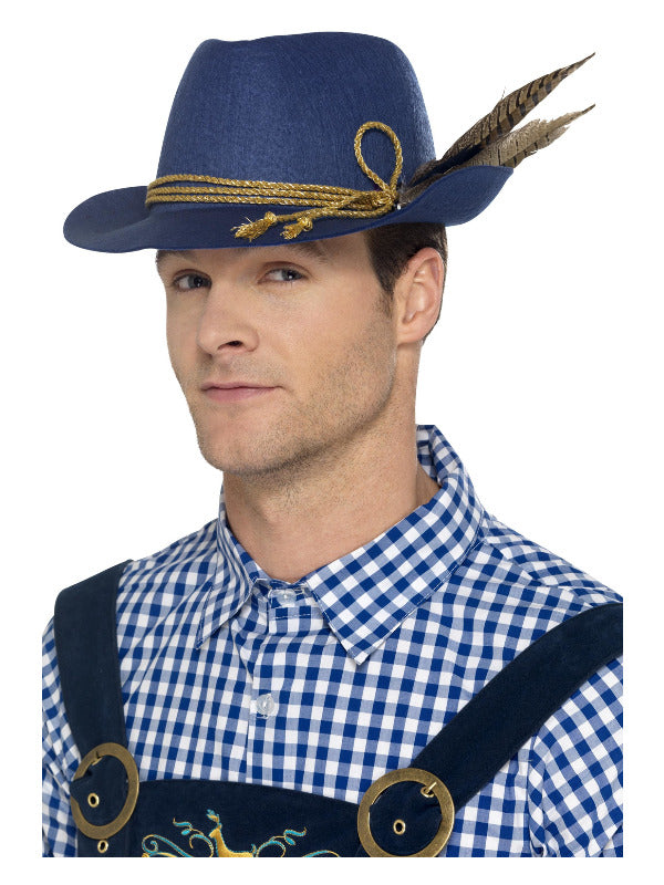 Authentic Bavarian Festival Hat, Blue Dress Loud
