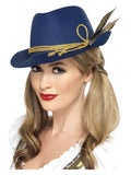 Authentic Bavarian Festival Hat, Blue Dress Loud