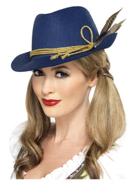 Authentic Bavarian Festival Hat, Blue Dress Loud
