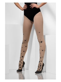 Opaque Tights with Spiders, Nude & Black Dress Loud