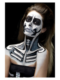 Smiffys Make-Up FX, Skeleton Liquid Latex Kit, Dress Loud