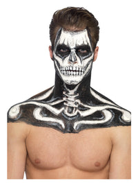 Smiffys Make-Up FX, Skeleton Liquid Latex Kit, Dress Loud