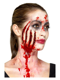 Smiffys Make-Up FX, Latex Claw Wound Scar, Red Dress Loud