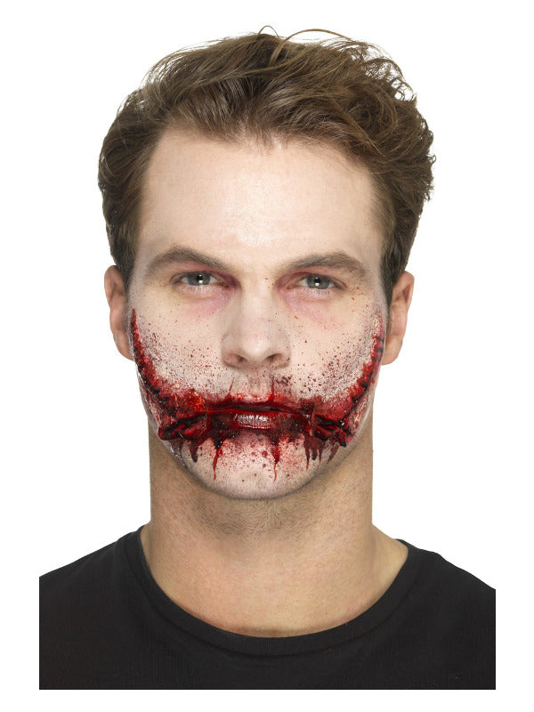 Smiffys Make-Up FX, Latex Stitched Smile Wounds, R Dress Loud