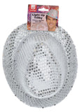 Light Up Sequin Trilby Hat, Silver Dress Loud