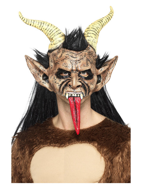 Beast / Krampus Demon Mask, Brown Dress Loud