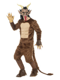 Beast / Krampus Demon Mask, Brown Dress Loud