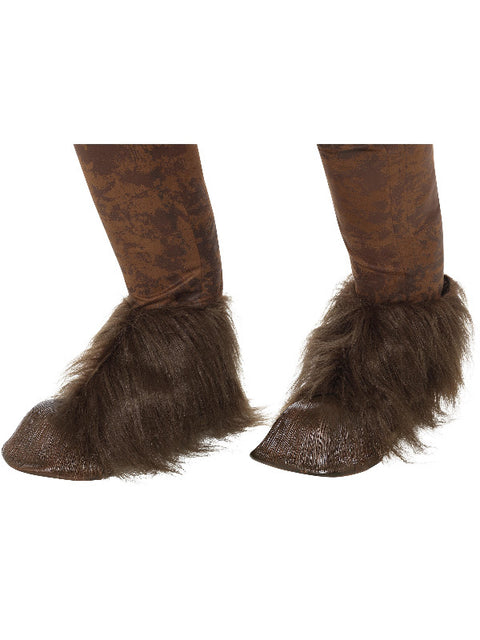Beast / Krampus Demon Hoof Shoe Covers, Brown Dress Loud