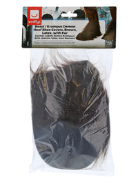 Beast / Krampus Demon Hoof Shoe Covers, Brown Dress Loud