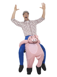 Piggyback Pig Costume, Pink Dress Loud