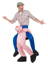 Piggyback Pig Costume, Pink Dress Loud