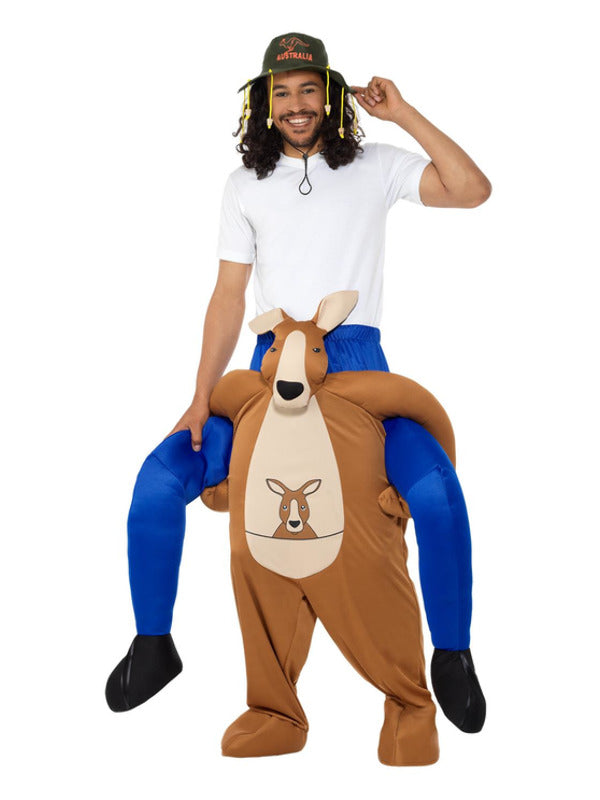 Piggyback Kangaroo Costume, Brown Dress Loud