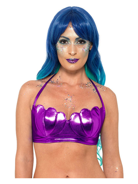 Mermaid Shell Bikini Bra Top, Strapless Design Dress Loud