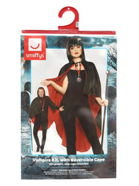 Vampire Kit, with Reversible Cape, Black Dress Loud