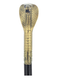 Voodoo Walking Stick Cane, with Snake Head Dress Loud