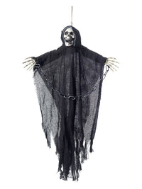 Hanging Reaper Skeleton Decoration, Black Dress Loud