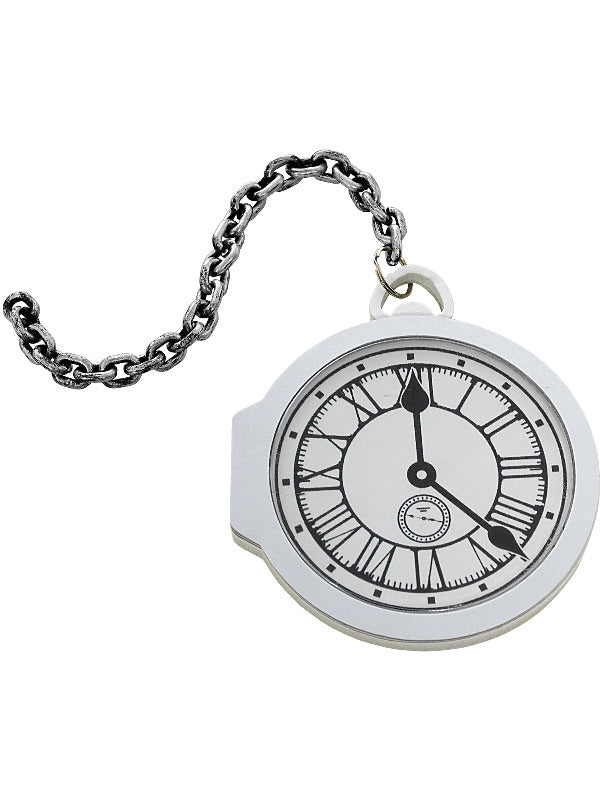 Oversized Pocket Watch, White Dress Loud