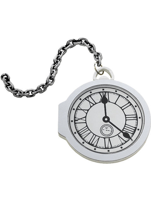 Oversized Pocket Watch, White Dress Loud