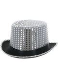 Sequin Top Hat, Silver Dress Loud