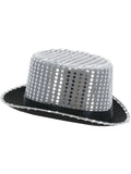Sequin Top Hat, Silver Dress Loud