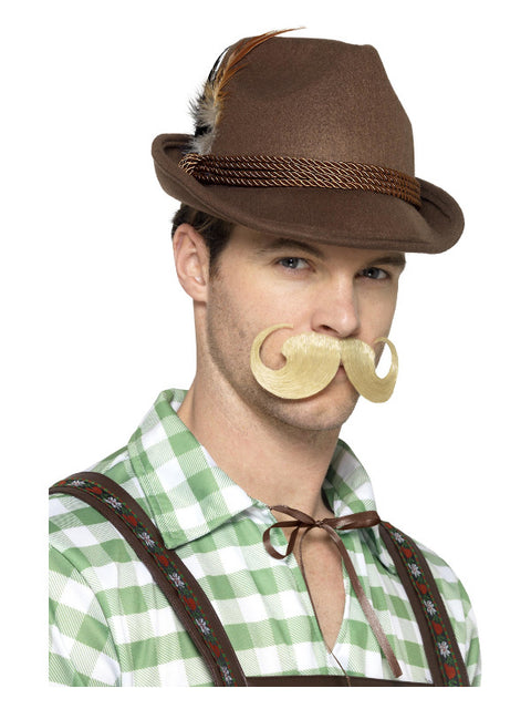Deluxe Bavarian Trenker Hat, Brown Dress Loud