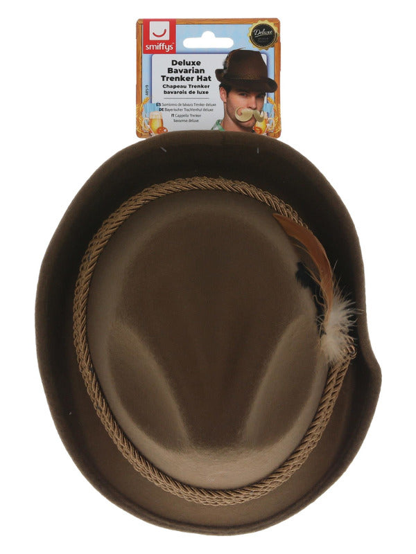 Deluxe Bavarian Trenker Hat, Brown Dress Loud