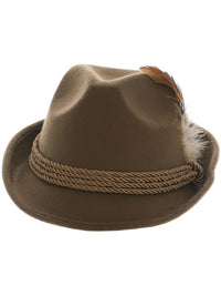 Deluxe Bavarian Trenker Hat, Brown Dress Loud