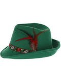Deluxe Alpine Trenker Hat, Green Dress Loud