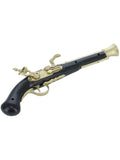 Realistic Pirate Blunderbuss Pistol, Black & Gold Dress Loud