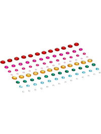 Smiffys Make-Up FX, Rainbow Jewel Face Gems, Multi Dress Loud