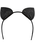 Glitter Vinyl Cat Ears, Black Dress Loud