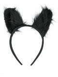 Long Pile Fur Cat Ears, Black Dress Loud
