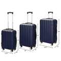 3 Pcs Suitcase Lightweight ABS Carry-on Hand Luggage 4 Spinner Wheels Trolley Case Dress Loud