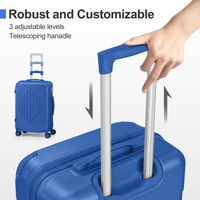 Premium ABS Luggage Suitcase with Non-TSA Lock – 24in Deep Blue Dress Loud
