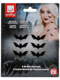 Smiffys Make-Up FX, 3D Bat Stickers, Black Dress Loud